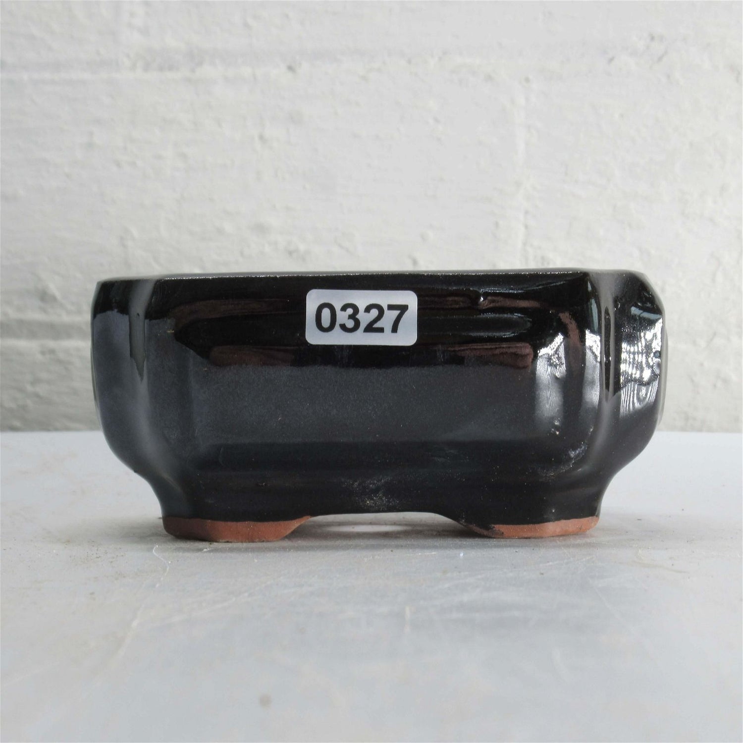 Yorkshire Bonsai Glazed Bonsai Pot Rectangle Black - 11cm