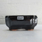Yorkshire Bonsai Glazed Bonsai Pot Rectangle Black - 11cm