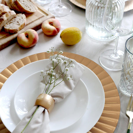 Rinkit Round Fluted Charger Plates Set 33cm - 18pc
