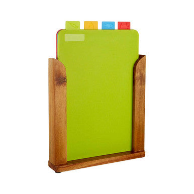 Orsina Dahra Colourful Chopping Boards with Stand - Set of 4