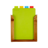 Orsina Dahra Colourful Chopping Boards with Stand - Set of 4