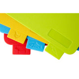 Orsina Dahra Colourful Chopping Boards with Stand - Set of 4