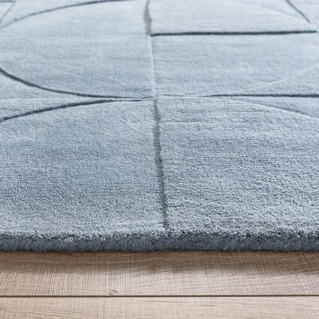 The Rugs Penny Duck Egg Blue Geometric Wool Rug