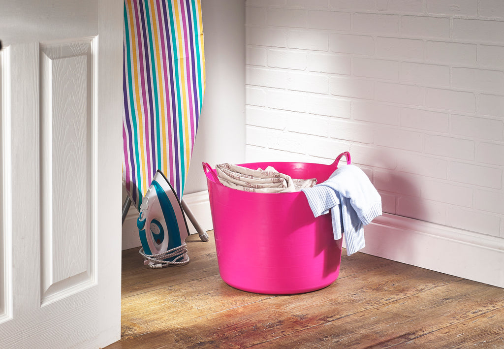 Whitefurze Pink Flexible Tub, 39L