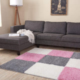 The Rugs Myshaggy Geometric Pink Rug