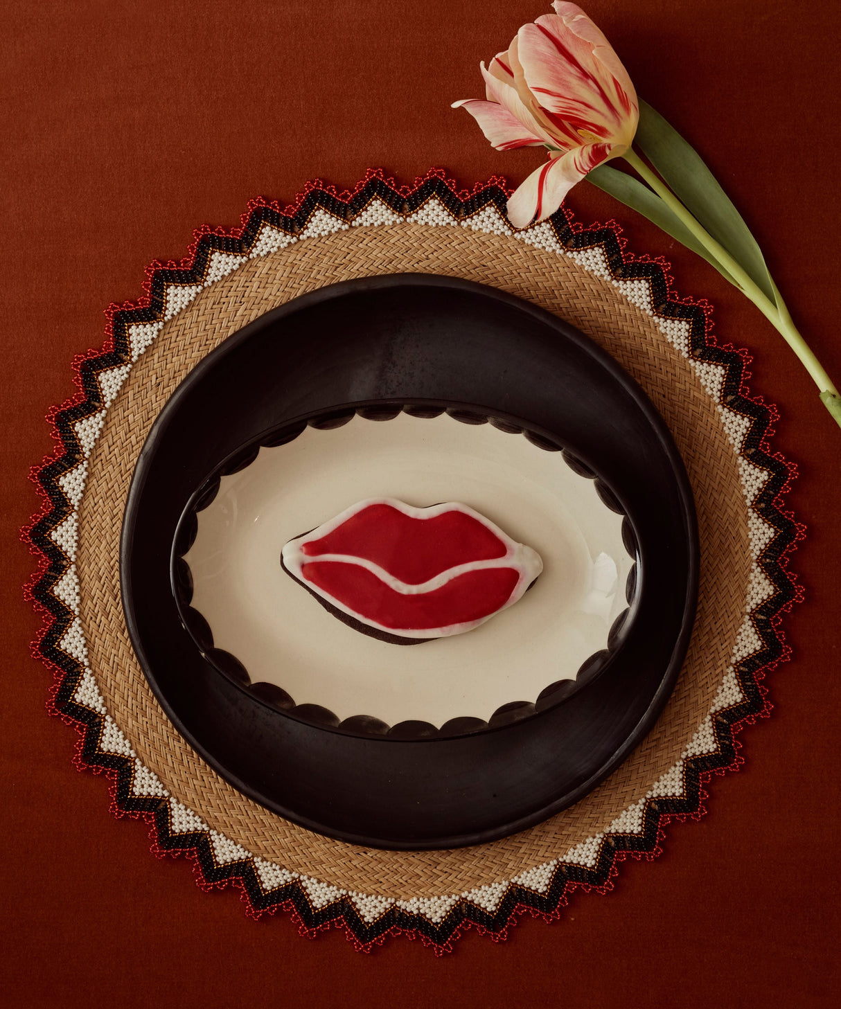 CasaLatina Chamba Black Clay Dinner Plate - Set of 4