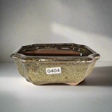 Yorkshire Bonsai Green Rectangular Glazed Bonsai Pot - 13cm