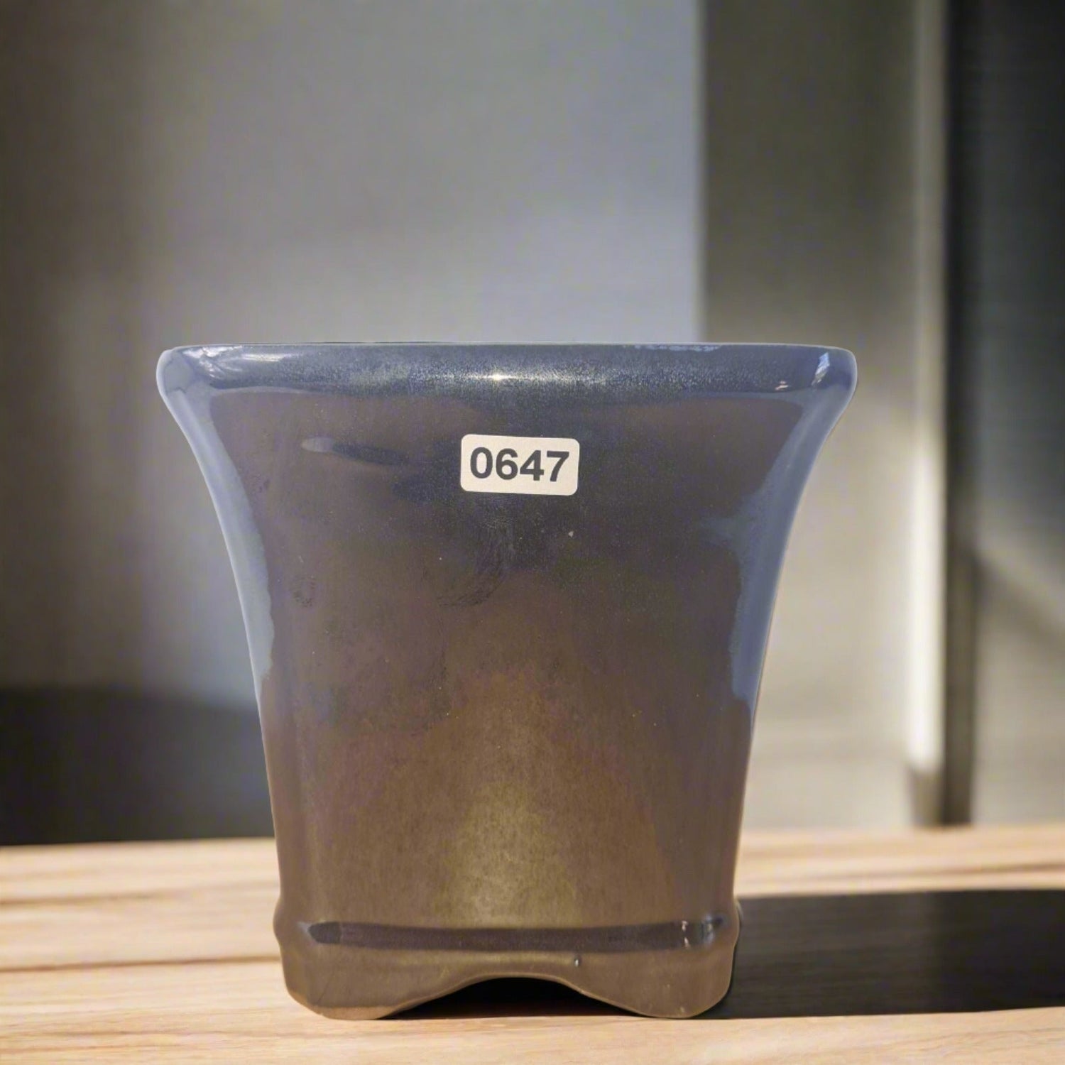 Yorkshire Bonsai Black Glazed Cascade Bonsai Pot - 13cm