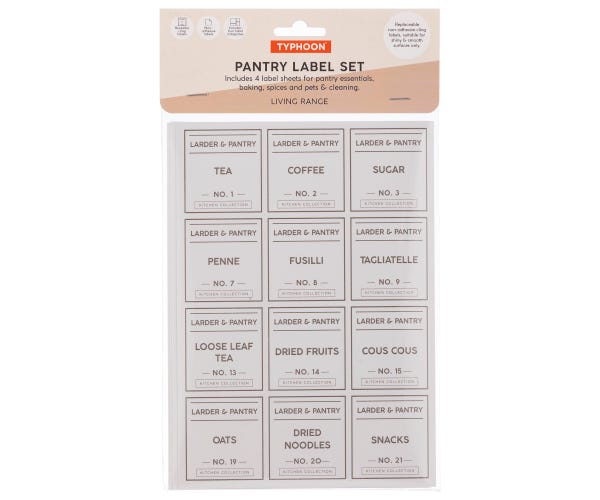 Typhoon Set Of 4 Pantry Labels