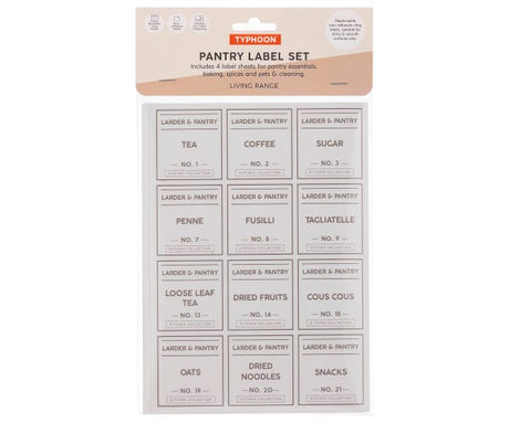 Typhoon Set Of 4 Pantry Labels