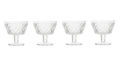 Orsina Fleur Set of 4 Glass Dessert Bowls