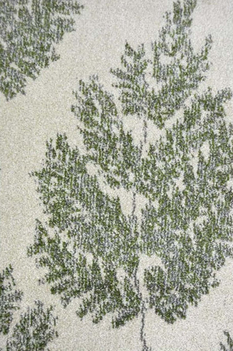 Villa Green Floral Rug - 100% polypropylene