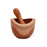 HatiNest Ergo Teak Pestle & Mortar - Medium