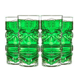 Jeray Bar Bespoke Clear Tiki Glasses Tumblers, 450ml, Pack of 4
