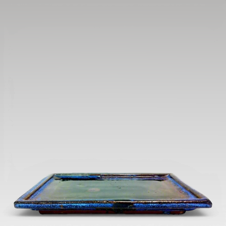 Yorkshire Bonsai Blue Glazed Bonsai Pot - 15cm