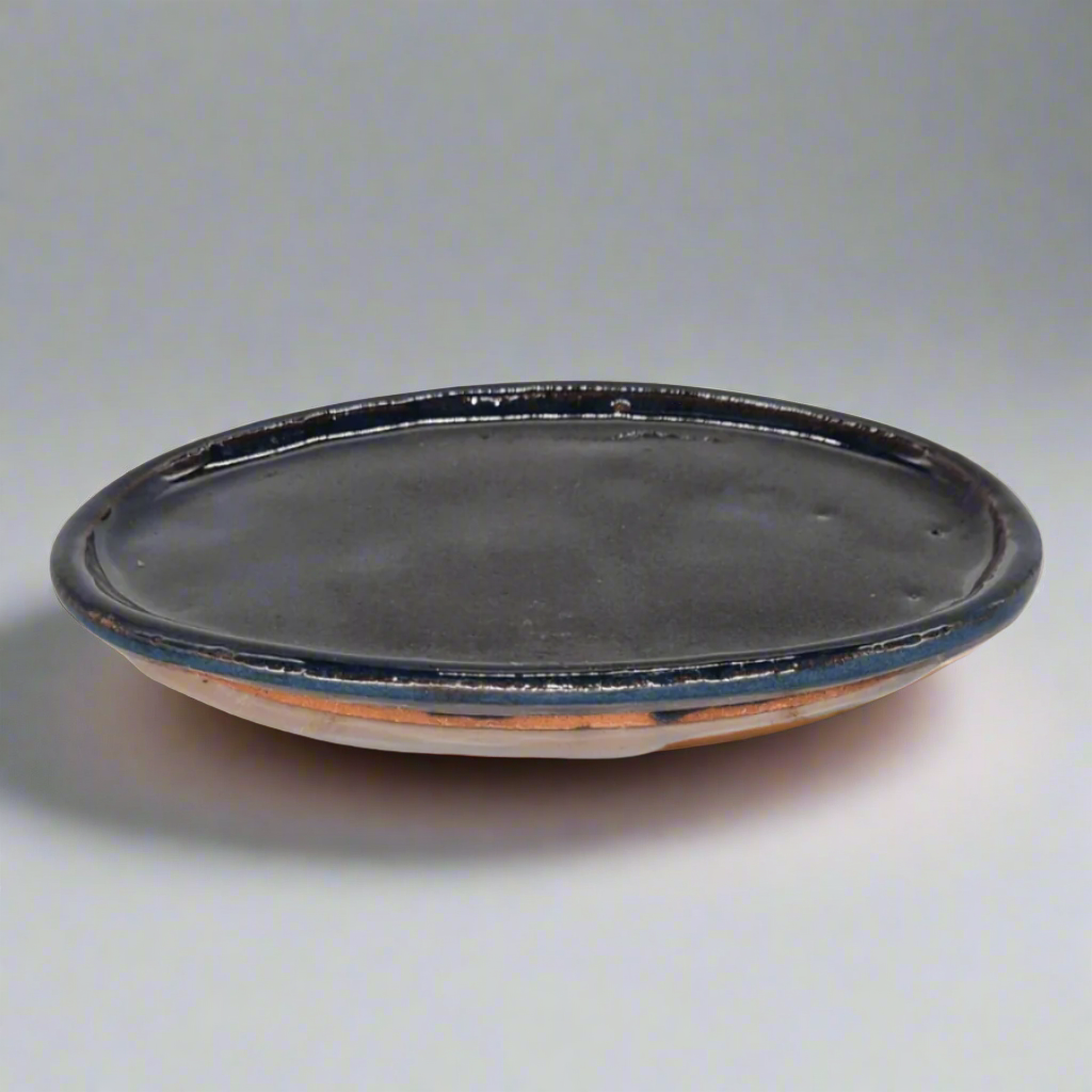 Yorkshire Bonsai Glazed Bonsai Pot with Drip Tray Oval YB3312 - 15cm