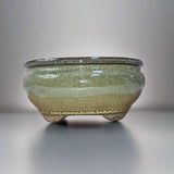 Yorkshire Bonsai Oval Glazed Bonsai Pot Green - 16cm
