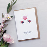 Love Bugs Watercolour Card | Katie Hipwell Design