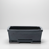 Yorkshire Bonsai Black Glazed Rectangular Bonsai Pot - 18cm