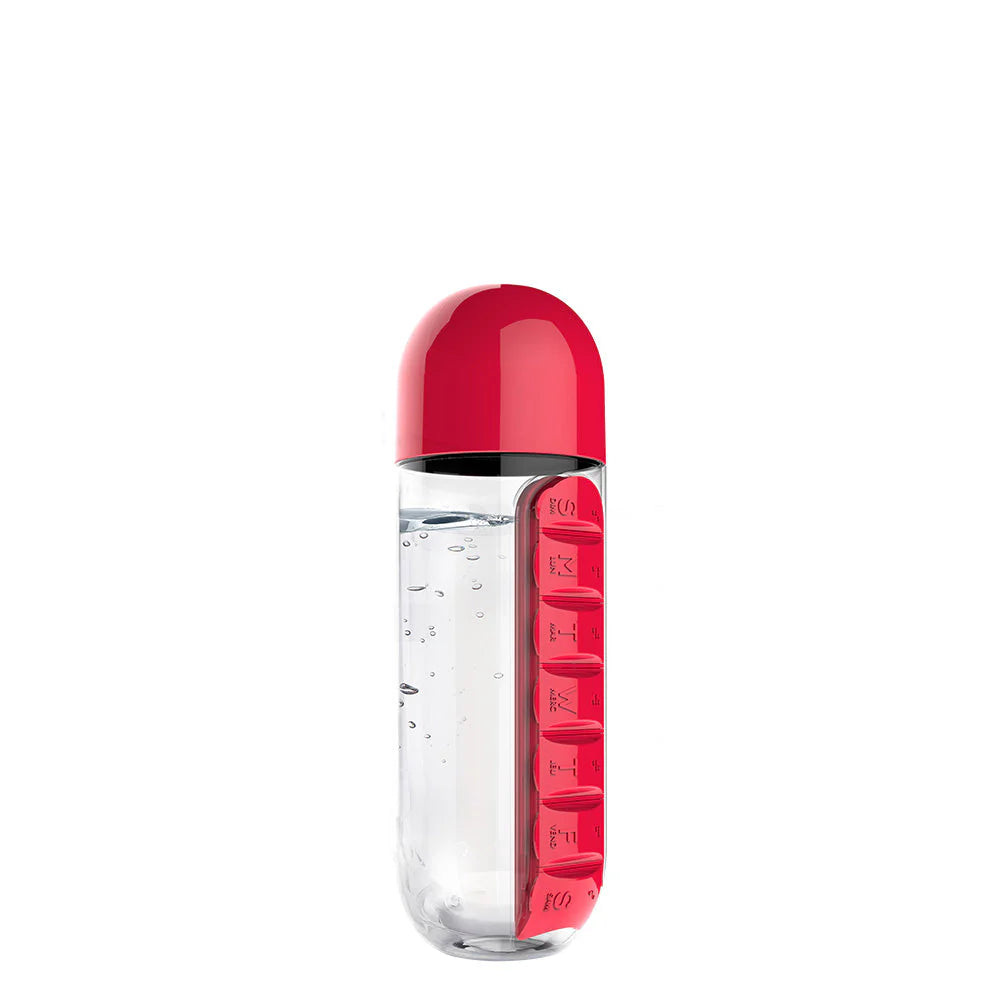 Asobu Pill Bottle, 20 oz, Red