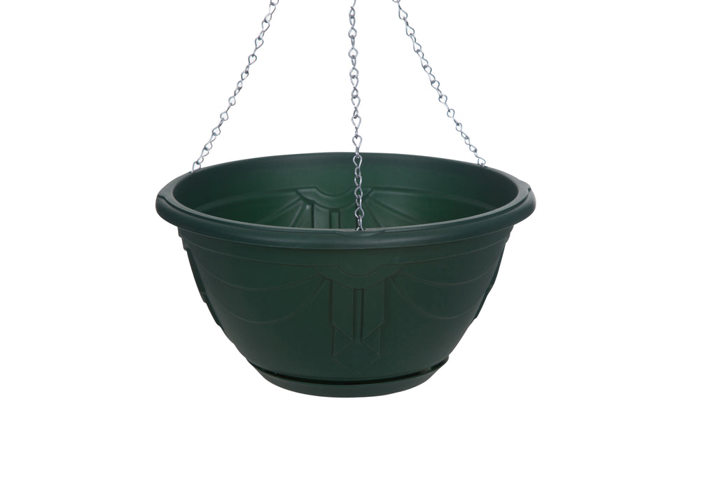 Whitefurze Venetian Forest Green Hanging Basket, 32cm