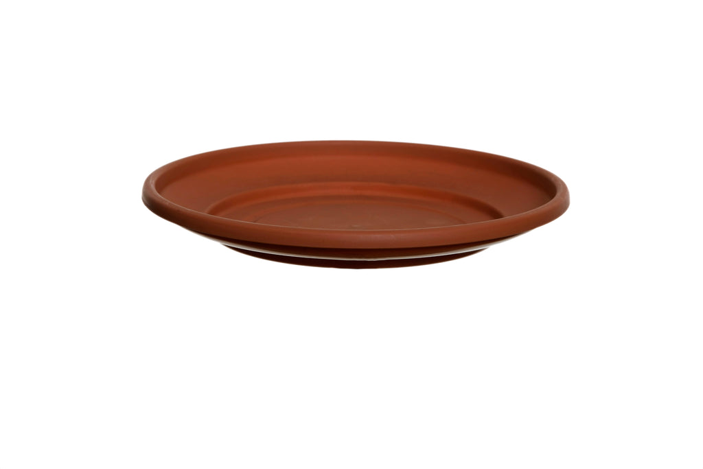 Whitefurze Venetian Terracotta Saucers for Round Planters, 20cm