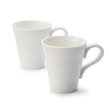 Portmeirion Sophie Conran Porcelain Mugs, Set of 2, White
