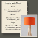 Shadowbright Plain Orange Ceiling or Table Lampshade