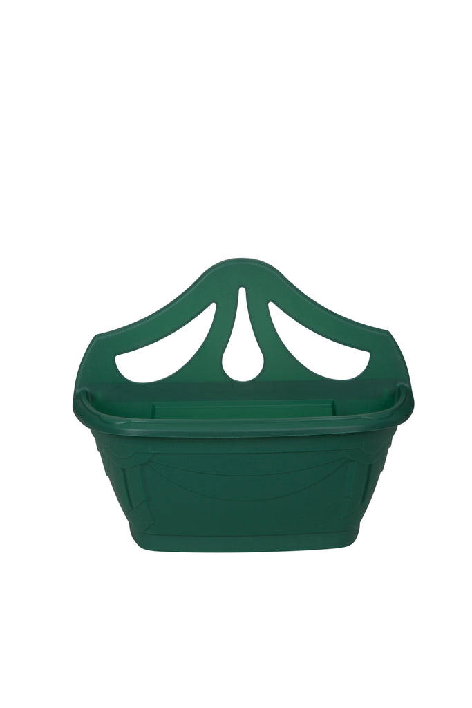 Whitefurze Venetian Forest Green Wall Planter, 42cm