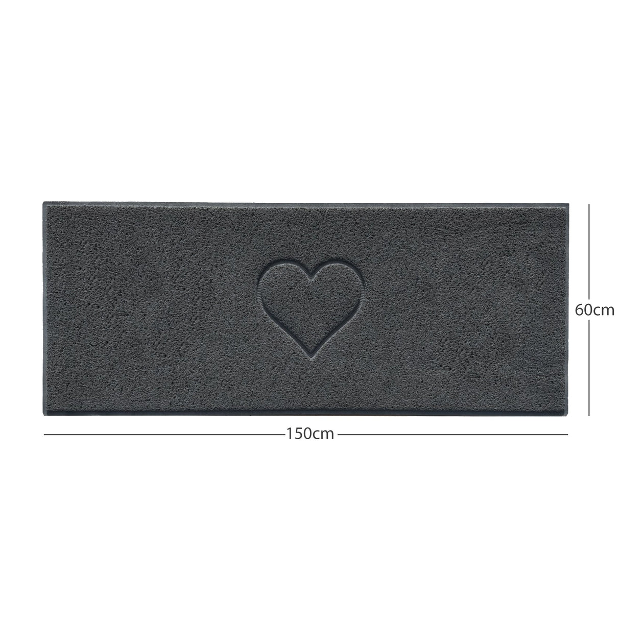 Heart Embossed Spaghetti Door Mat Non Slip PVC | Nicoman