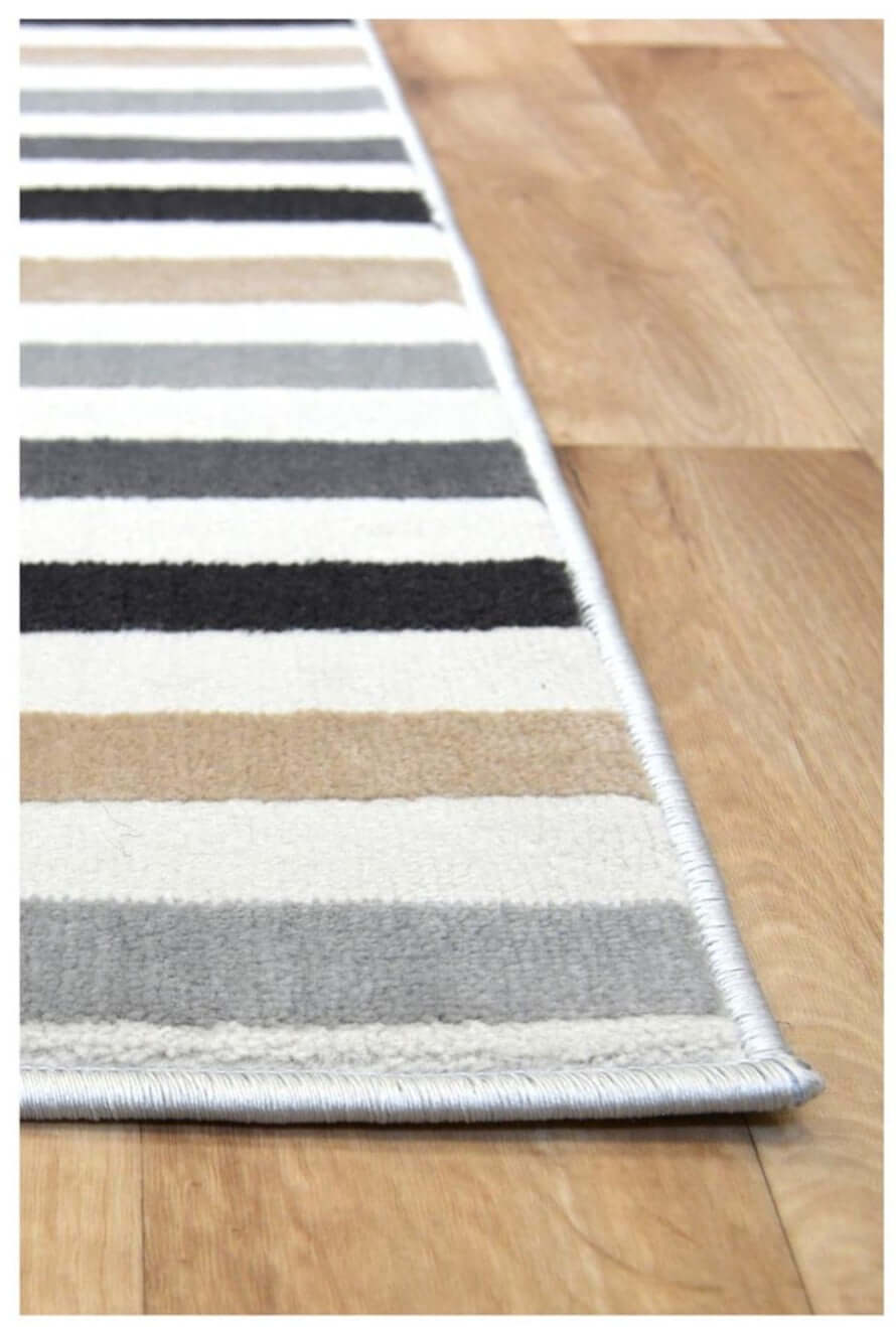 Abstract Multicolour Stripe Rug R469A by The Rugs