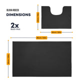 2 Piece Monaco Non Slip Bath Mat Rug Set by OLIVIA ROCCO