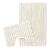 2 Piece Ribbed Bath Mat Set by OLIVIA ROCCO