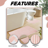 2 Piece Ribbed Bath Mat Set by OLIVIA ROCCO