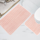 2 Piece Ribbed Bath Mat Set by OLIVIA ROCCO