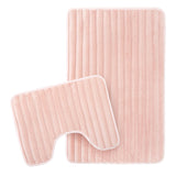 2 Piece Ribbed Bath Mat Set by OLIVIA ROCCO