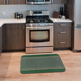 Washable Designer Bordered Green Easy‑Clean Floor Rug 116GR | The Rugs