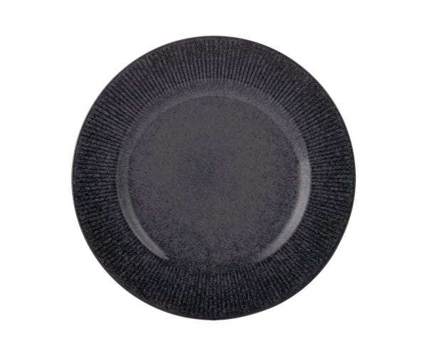 Mason Cash Reactive Linear Dinner Plate, Black, 27cm