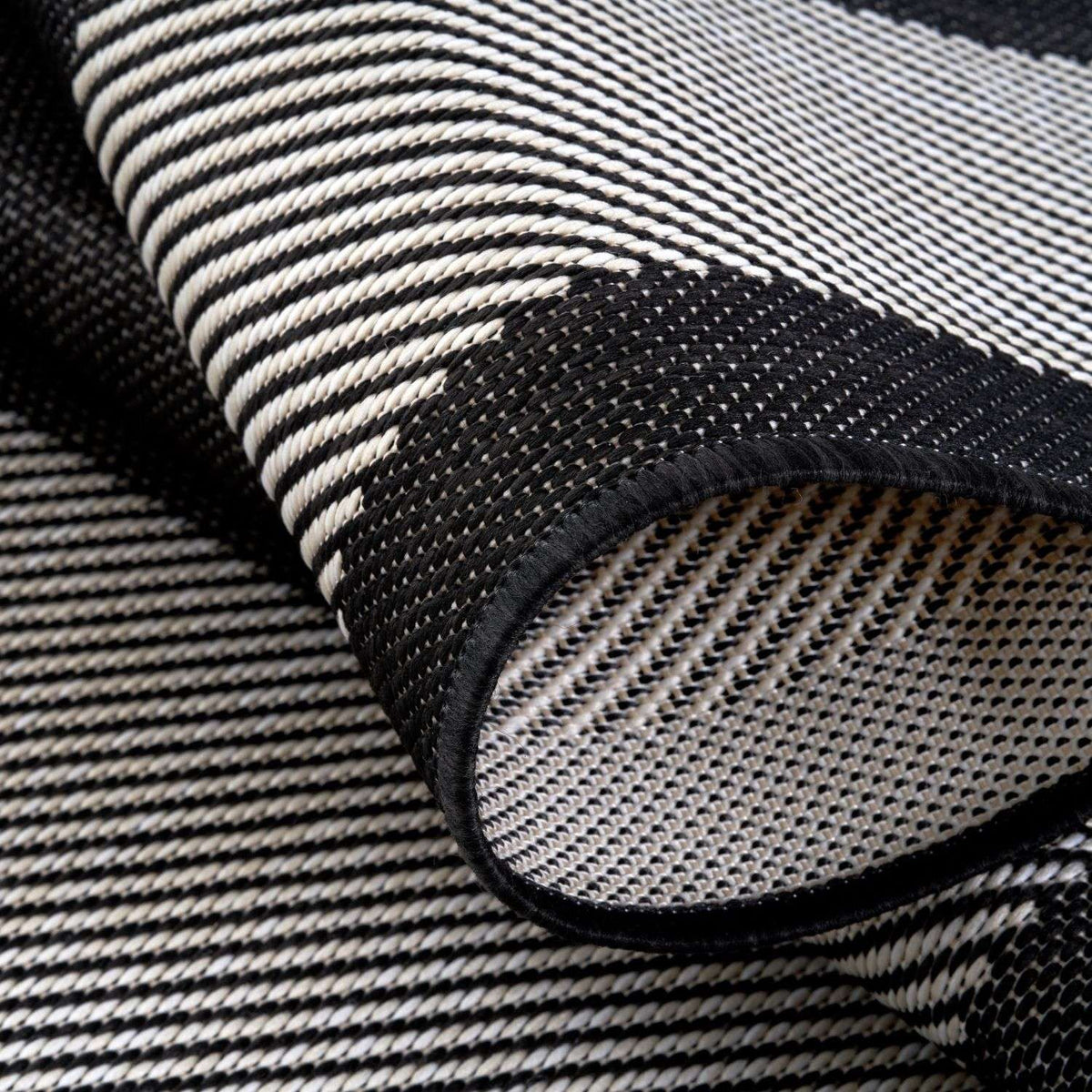 Ecology Outdoor Rug Black 200BL by The Rugs