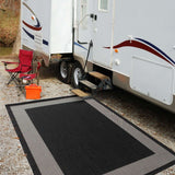 Ecology Outdoor Rug Black 200BL by The Rugs