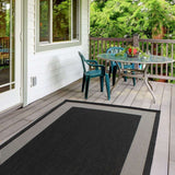Ecology Outdoor Rug Black 200BL by The Rugs