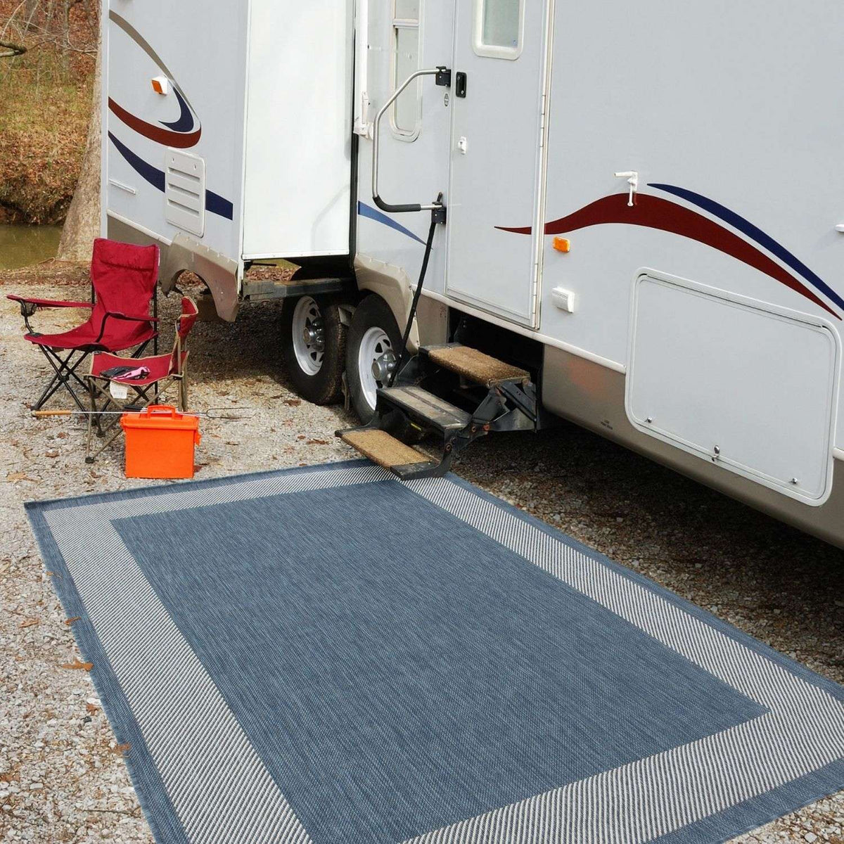 Ecology Outdoor Rug Blue 200BL by The Rugs