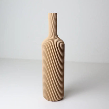 Filamora Studios Wine Vase Twisted 3D Printed for Dried Flowers