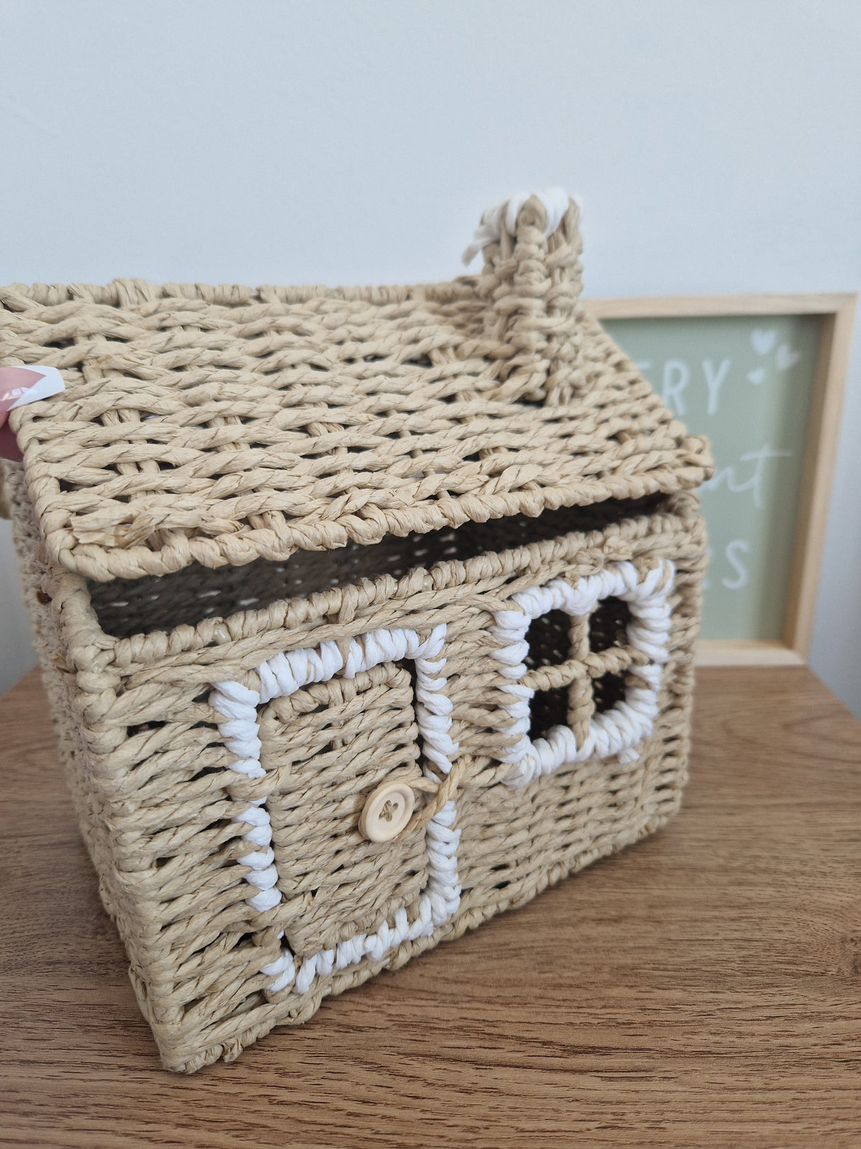 Blush & Bale Wicker House Basket - 20 x 36cm