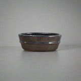 Yorkshire Bonsai Silver Glazed Oval Bonsai Pot - 12cm