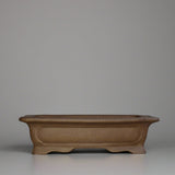 Yorkshire Bonsai Premium Unglazed Rectangular Bonsai Pot Brown - 17cm