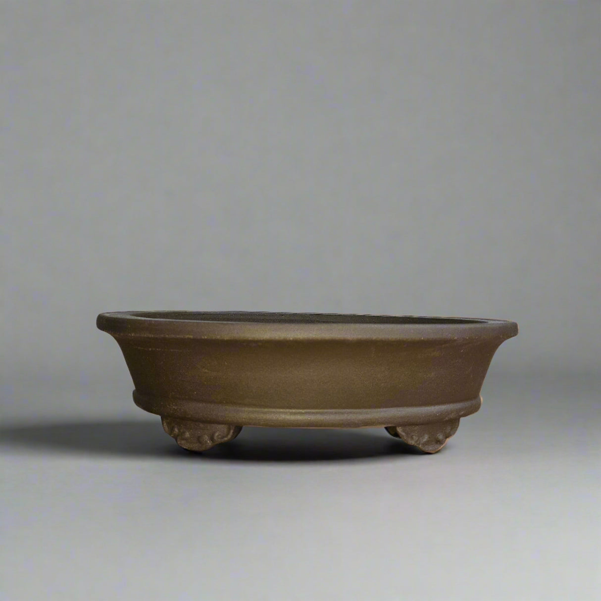 Yorkshire Bonsai Premium Unglazed Bonsai Pot Oval Brown - 28cm