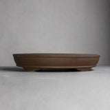Yorkshire Bonsai Unglazed Oval Bonsai Pot Brown - 36cm