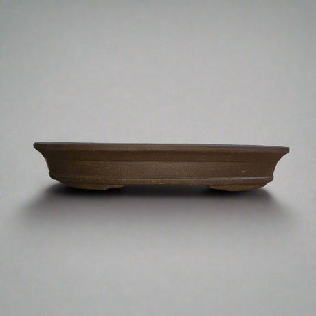 Yorkshire Bonsai Unglazed Oval Bonsai Pot Brown - 33cm