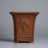 Yorkshire Bonsai Unglazed Cascade Bonsai Pot Brown - 11cm
